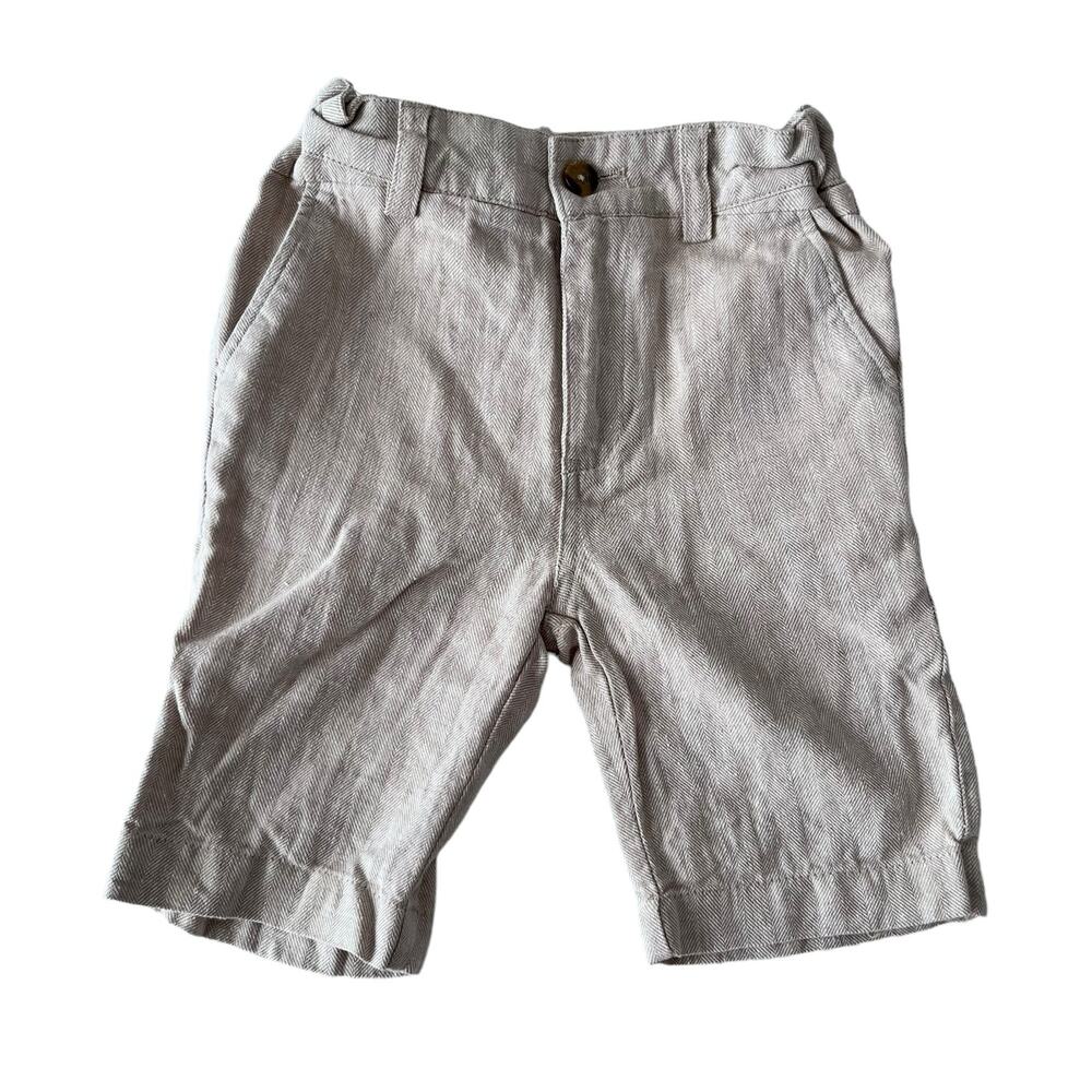 Appaman boys tan linen blend shorts size 6